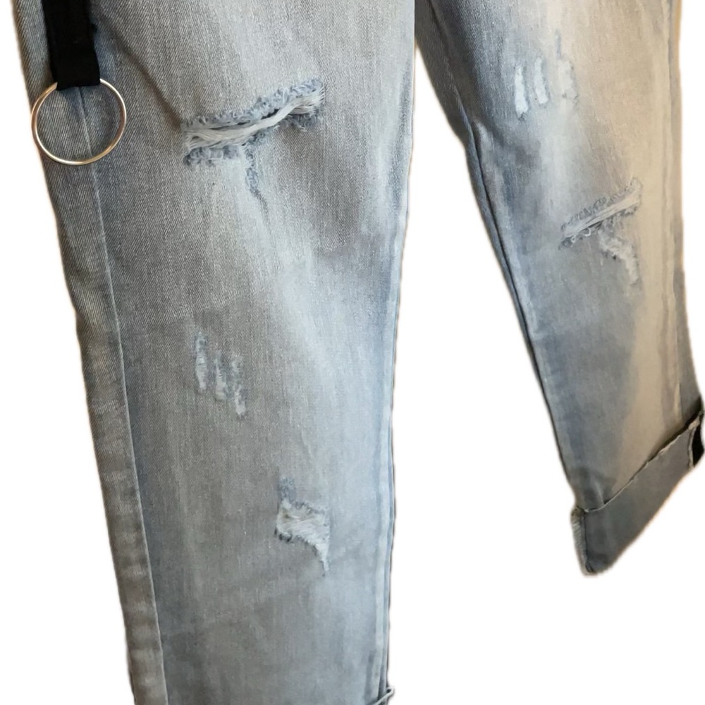 Women’s POL’S Distressed Jeans Size SM 16”Flat Across Waist Variation in Sizing